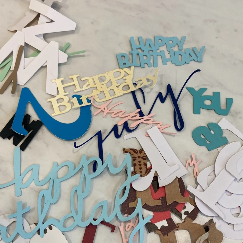 *FREE W/Purchase Cardstock and Paper Letters and Words Die Cuts